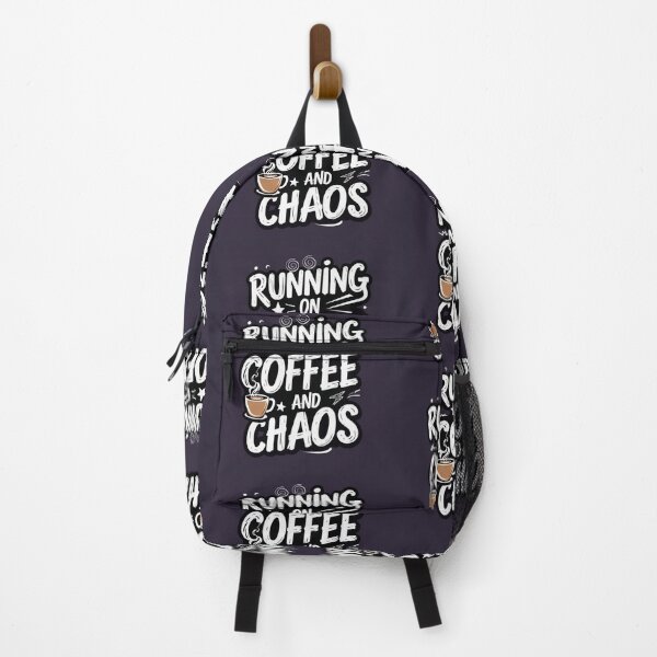 Item preview, Running on Coffee and Chaos - Funny Coffee Quote Design designed and sold by Irene Catchmind.