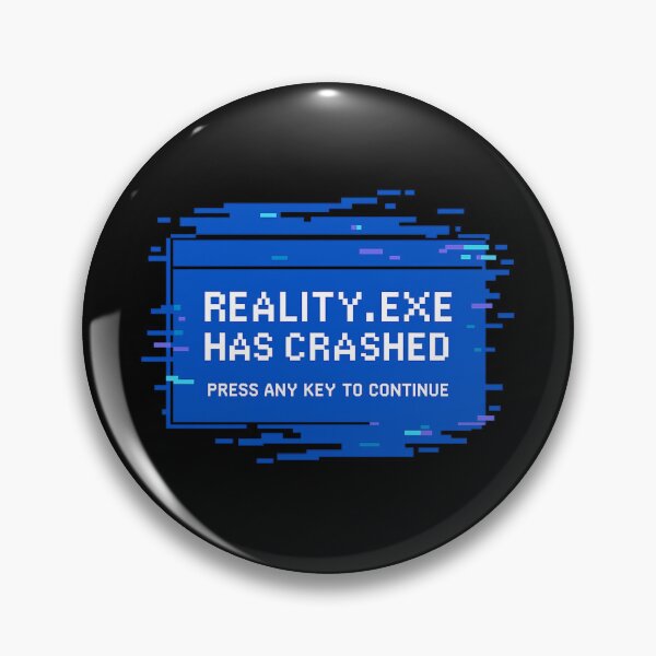 Item preview, Reality.exe Has Crashed – Glitchy Blue Screen Vaporwave Tech Design designed and sold by thesnakeater.