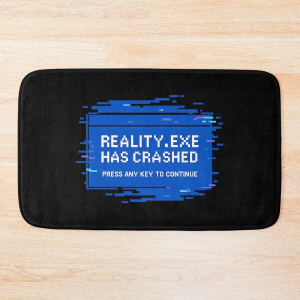 Item preview, Reality.exe Has Crashed – Glitchy Blue Screen Vaporwave Tech Design designed and sold by thesnakeater.