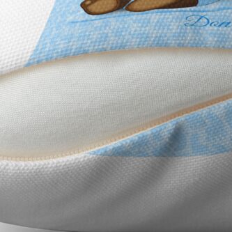 Alternate view of Sleeping Ted - Blue Throw Pillow