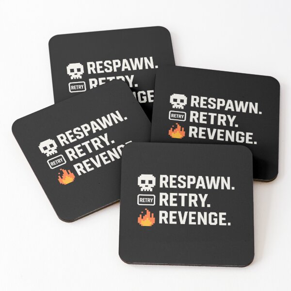 Item preview, RESPAWN. RETRY. REVENGE. | Gamer Pixel Design designed and sold by thesnakeater.