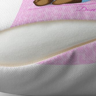 Alternate view of Sleeping Ted - Pink Throw Pillow