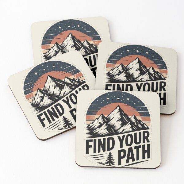 Item preview, Find Your Path Mountain Landscape Art Print - Inspirational Nature Design designed and sold by pnidesign.