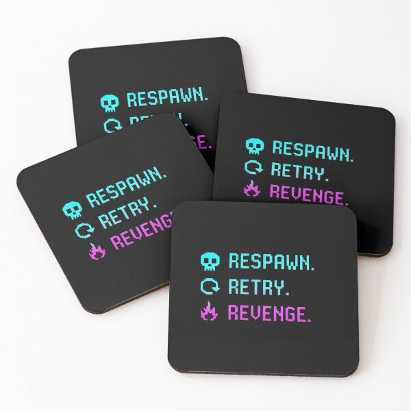 Item preview, RESPAWN. RETRY. REVENGE. | Gamer Pixel Design #2 designed and sold by thesnakeater.