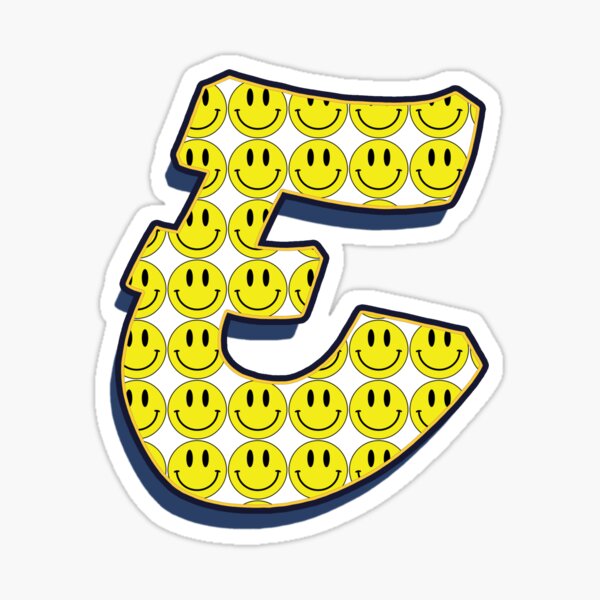 Letter E - Smile Sticker