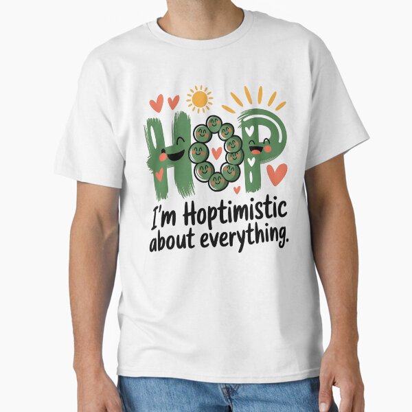 Item preview, Hoptimistic Homebrewing Dad Shirt – Funny Beer Lover designed and sold by CuteDesignables.
