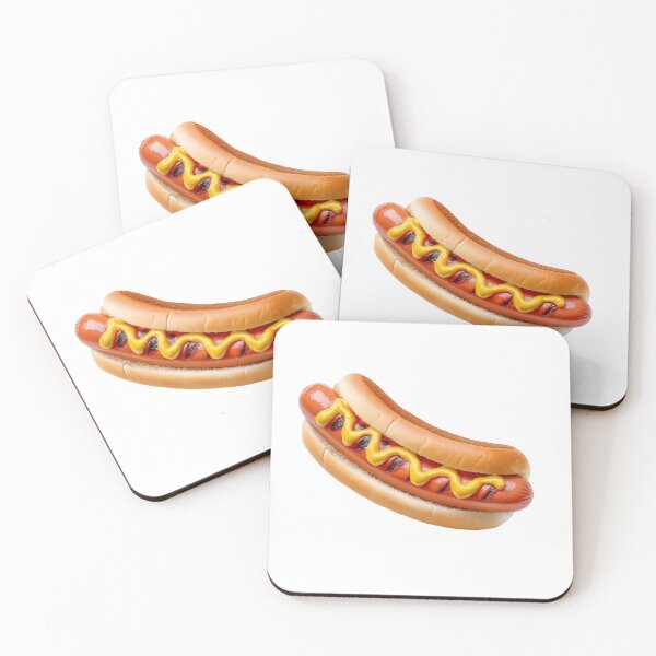 Item preview, Delicious Grilled Hot Dog in a Soft Bun with Mustard Perfect Summer Food designed and sold by platobanpo.