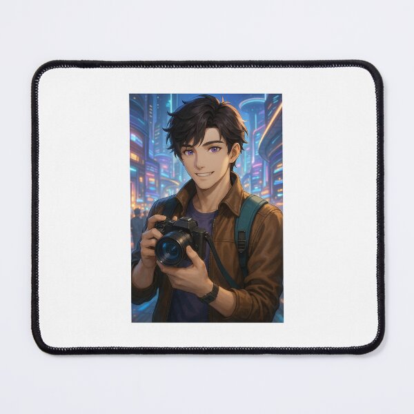 Item preview, Caleb Capturing Moments in the Futuristic City designed and sold by kyouya3.