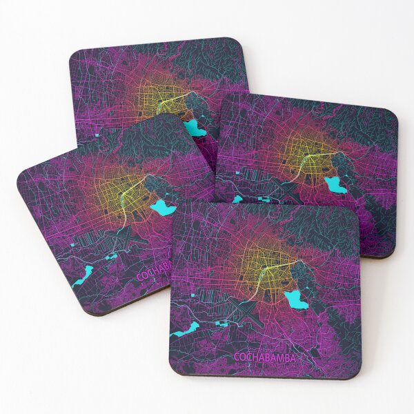 Item preview, Cochabamba City Map of Bolivia - Neon designed and sold by deMAP.