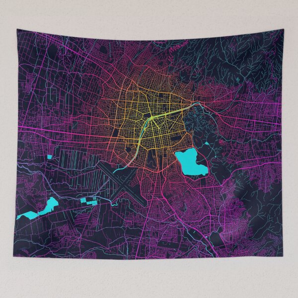 Item preview, Cochabamba City Map of Bolivia - Neon designed and sold by deMAP.