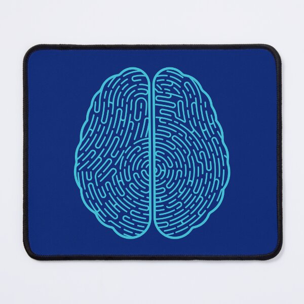 Item preview, mental health or deep learning, brain shape fingerprint pattern designed and sold by NiamLab.