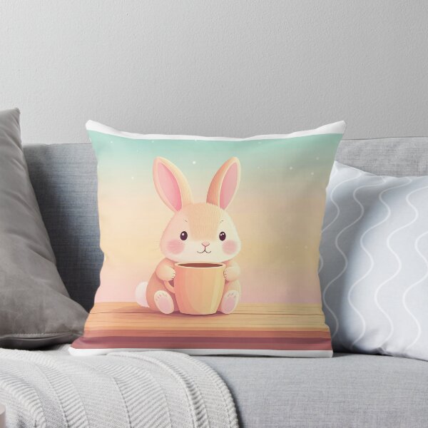 Item preview, fluffy bunning with coffee designed and sold by KXDevArt.