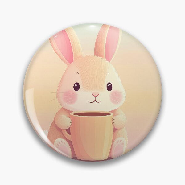Item preview, fluffy bunning with coffee designed and sold by KXDevArt.