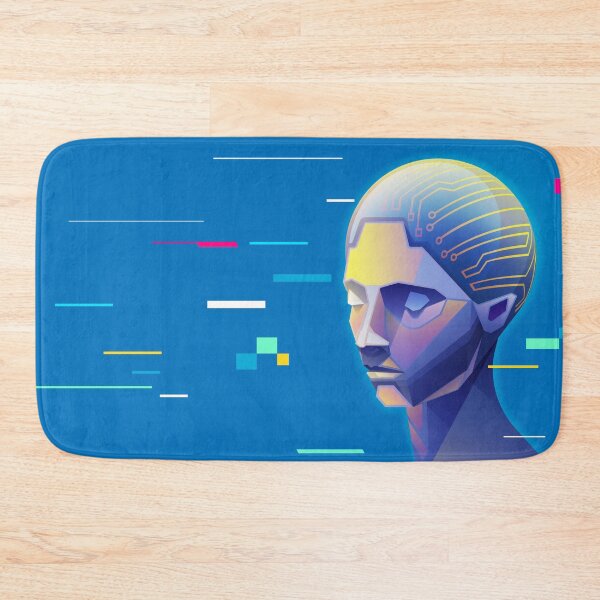 Item preview, artificial intelligence head cyberpunk vivid colour  designed and sold by NiamLab.