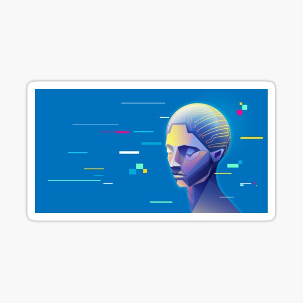 Artikel-Vorschau von künstliche intelligenz kopf cyberpunk lebendige farbe, designt und verkauft von NiamLab.