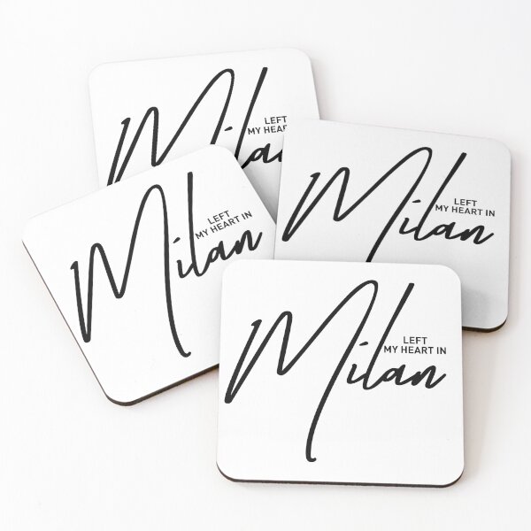 Item preview, Left My Heart in Milan Travel Typography Design designed and sold by ReggieDior.