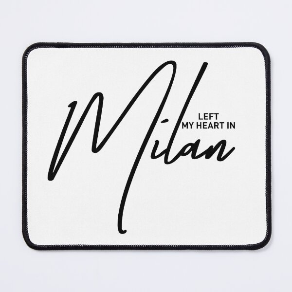 Item preview, Left My Heart in Milan Travel Typography Design designed and sold by ReggieDior.