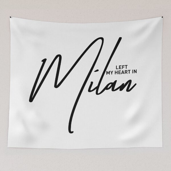 Item preview, Left My Heart in Milan Travel Typography Design designed and sold by ReggieDior.