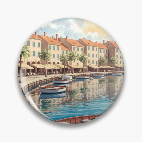 Item preview, Trogir Quayside: Summer by the Terracotta-Roofed Waterfront designed and sold by LSVart.