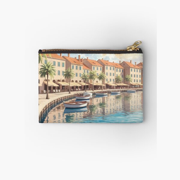 Item preview, Trogir Quayside: Summer by the Terracotta-Roofed Waterfront designed and sold by LSVart.