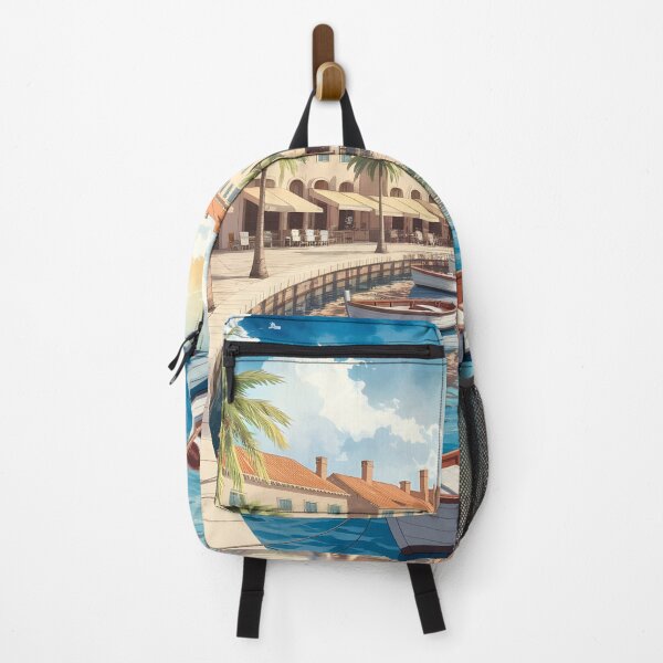 Item preview, Trogir Quayside: Summer by the Terracotta-Roofed Waterfront designed and sold by LSVart.