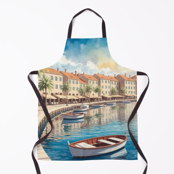 Item preview, Trogir Quayside: Summer by the Terracotta-Roofed Waterfront designed and sold by LSVart.