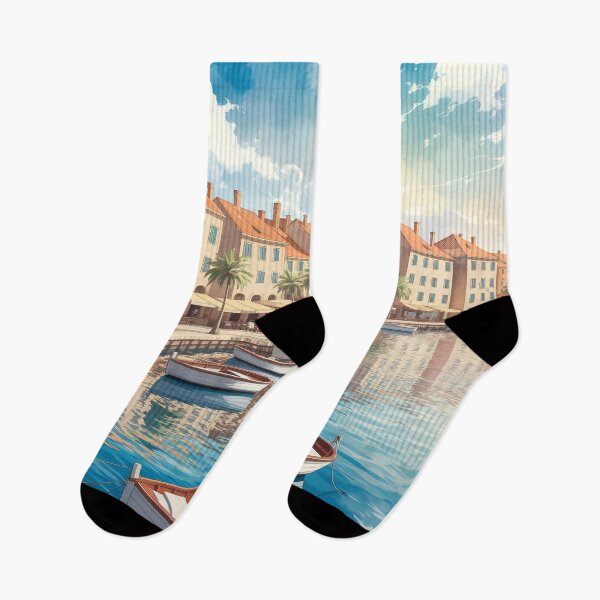 Item preview, Trogir Quayside: Summer by the Terracotta-Roofed Waterfront designed and sold by LSVart.