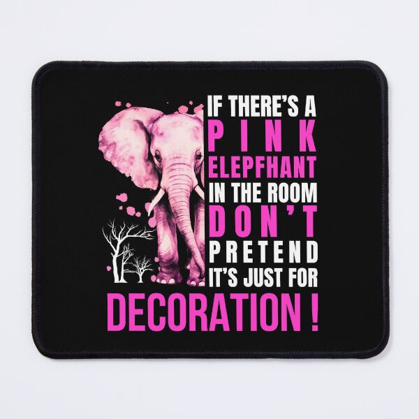 Item preview, Pink elephant in the room- statement design with humor designed and sold by LumiSoleil.