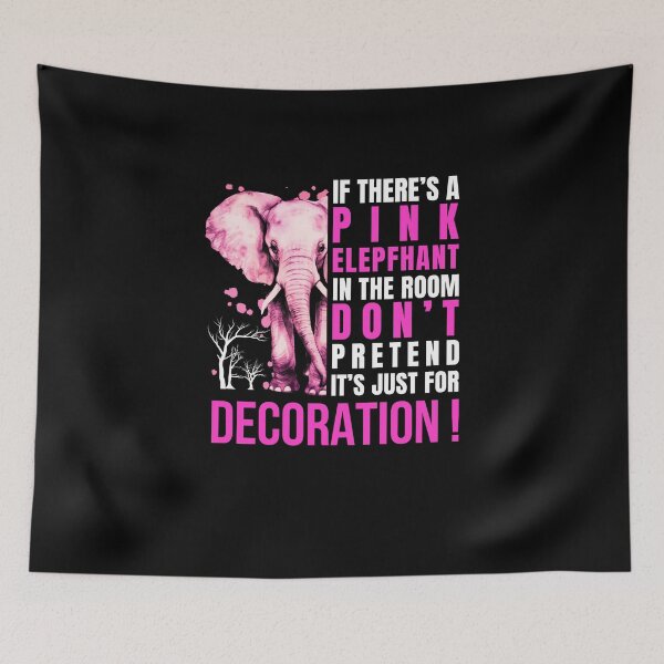 Item preview, Pink elephant in the room- statement design with humor designed and sold by LumiSoleil.
