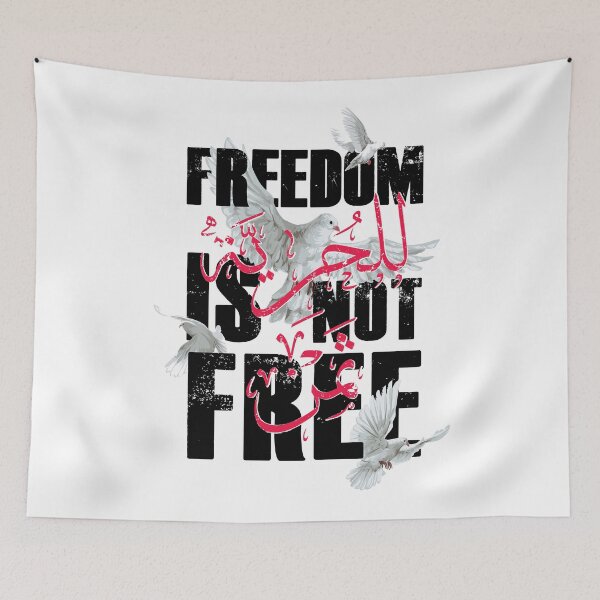 Item preview, Freedom Isn’t Free – Patriotic Bold Statement T-Shirts and stickers - English and Arabic designed and sold by elmanchour.