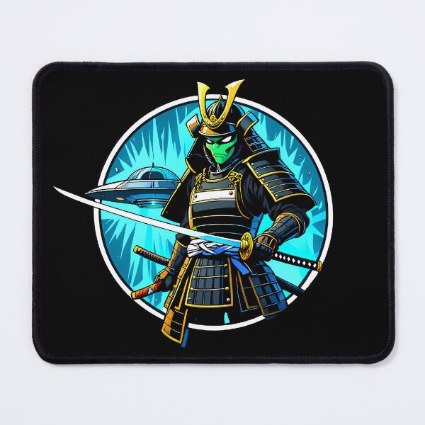 Item preview, Alien Samurai UFO designed and sold by Funny Vintage Stickers And T-Shirts.