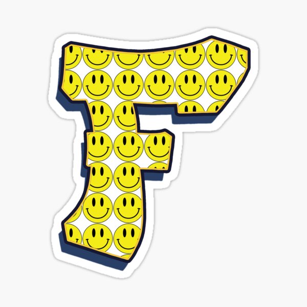 Letter F - Smile Sticker