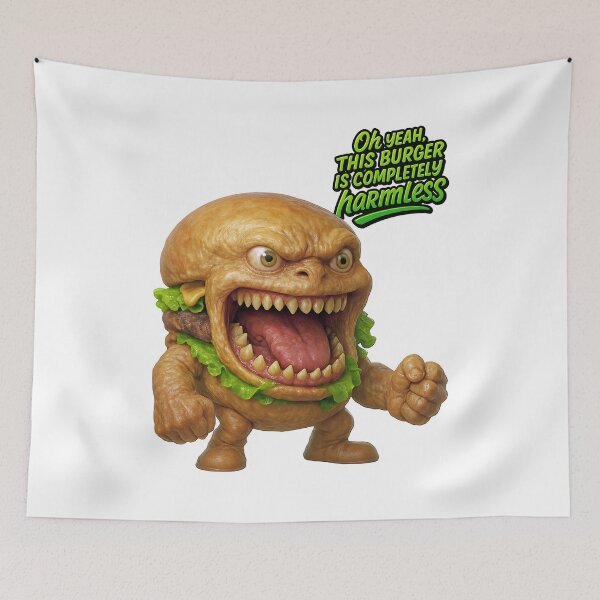 Item preview, Harmless Burger Monster Urban Art designed and sold by AtuqStudio.