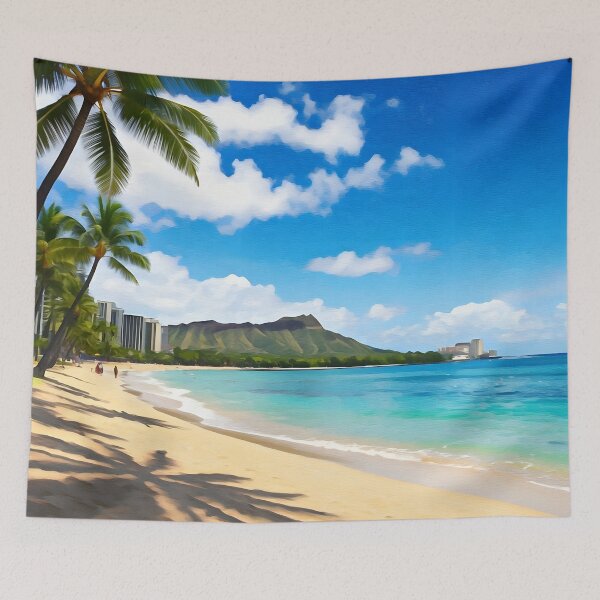 Item preview, Waikiki Beach: Summer Golden Sands & Turquoise Waves designed and sold by LSVart.