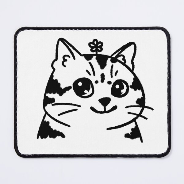 Item preview, Funny Sprout Flower Meme Cat Doodle designed and sold by DumbLittleTart.