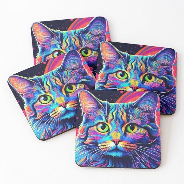 Item preview, Neon Cat Dreamscape designed and sold by LEO'S CREATURE　れおずくりーちゃー.