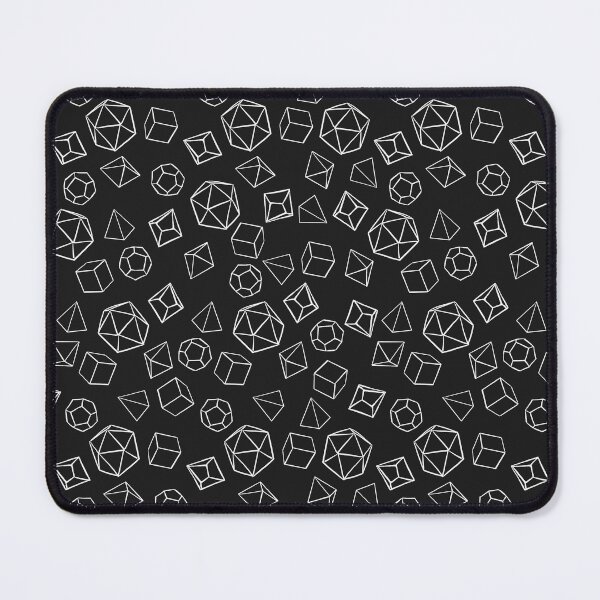 Item preview, Dice on the Table (White on Black) designed and sold by Customary Designs.