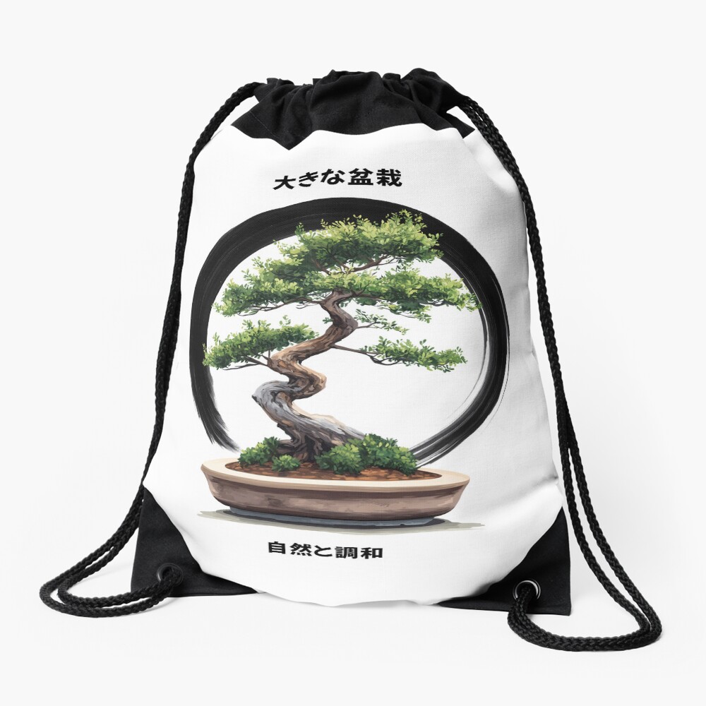 Premium T-Shirt - Big Bonsai, Enso Circle & Kanji