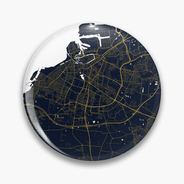 Item preview, Malmo City Map of Sweden - Gold Art Deco designed and sold by deMAP.