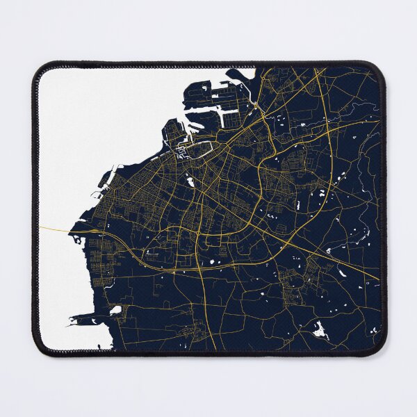 Item preview, Malmo City Map of Sweden - Gold Art Deco designed and sold by deMAP.