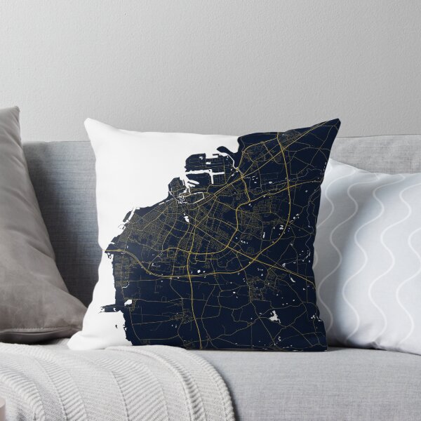 Item preview, Malmo City Map of Sweden - Gold Art Deco designed and sold by deMAP.