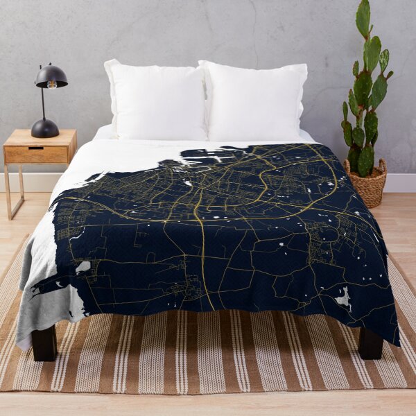 Item preview, Malmo City Map of Sweden - Gold Art Deco designed and sold by deMAP.