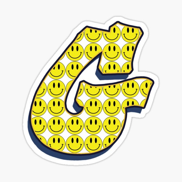 Letter G - Smile Sticker