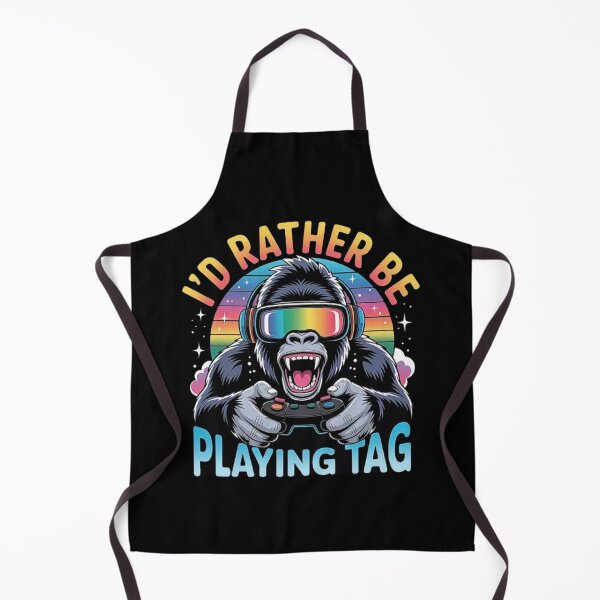 Item preview, Funny Gamer Gorilla Design – I’d Rather Be Playing Tag Retro Gaming Art designed and sold by love3617.