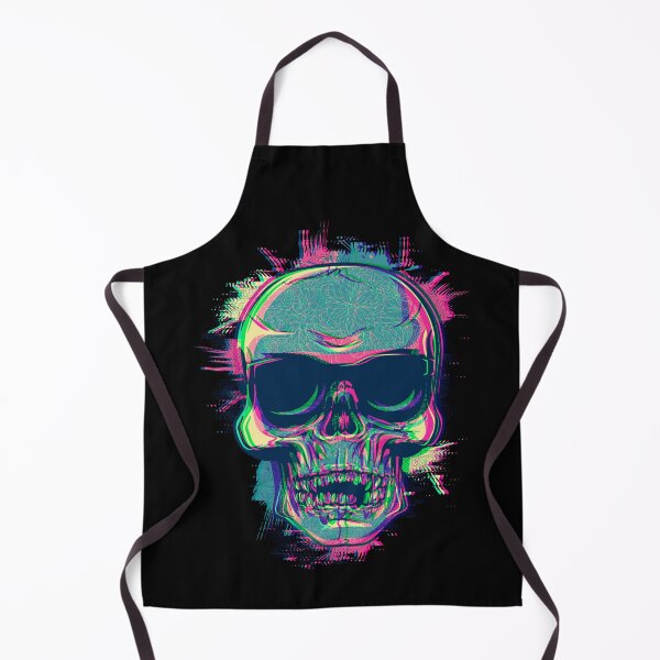 Item preview, Neon Glitchy Bloom Skull | Vaporwave Trippy Techno Rave EDM Party Skull designed and sold by Qudkin.
