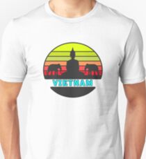 Vietnam with Buddha and two elephants Unisex T-Shirt