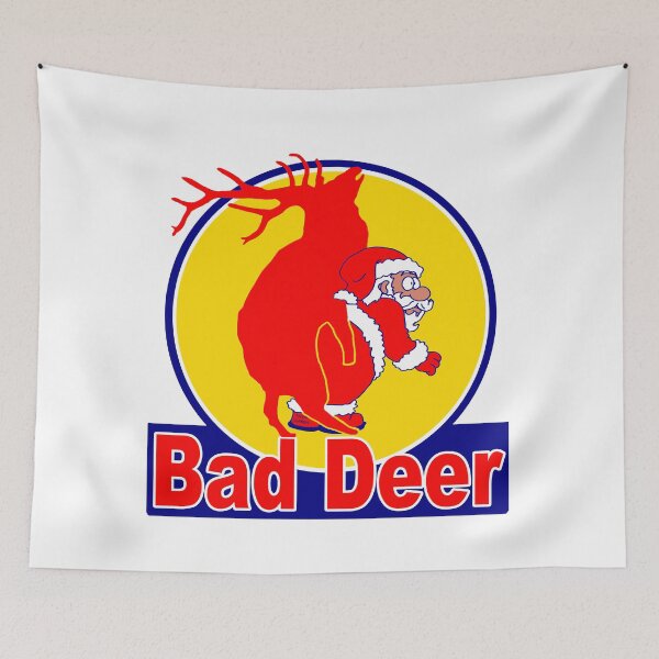 Item preview, Bad Deer; Santa Claus, Christmas; designed and sold by StickerApe.