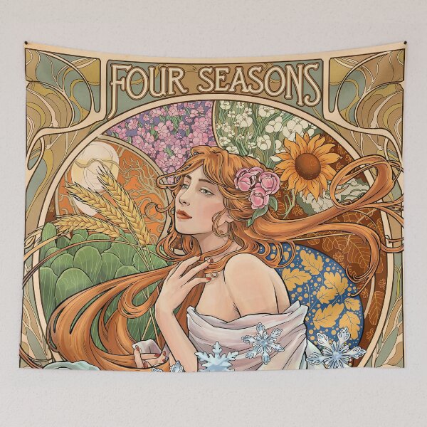 Item preview,  Alphonse Mucha Four Seasons designed and sold by Tamas Das.
