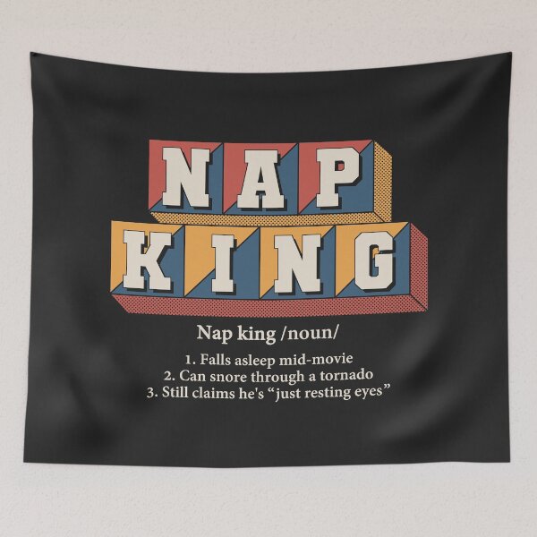 Item preview, Nap King Retro Typography designed and sold by FlashCraft Design.