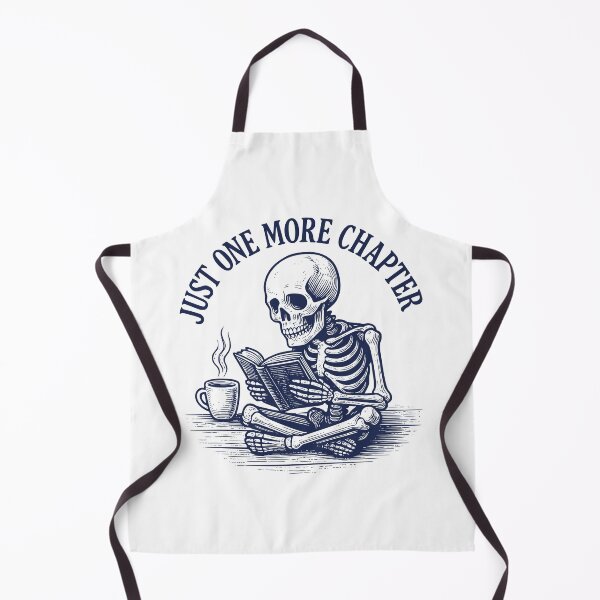 Item preview, Skeleton Devouring Another Chapter – Darkly Humorous Book Lover’s Tribute designed and sold by Romeo Fashion.